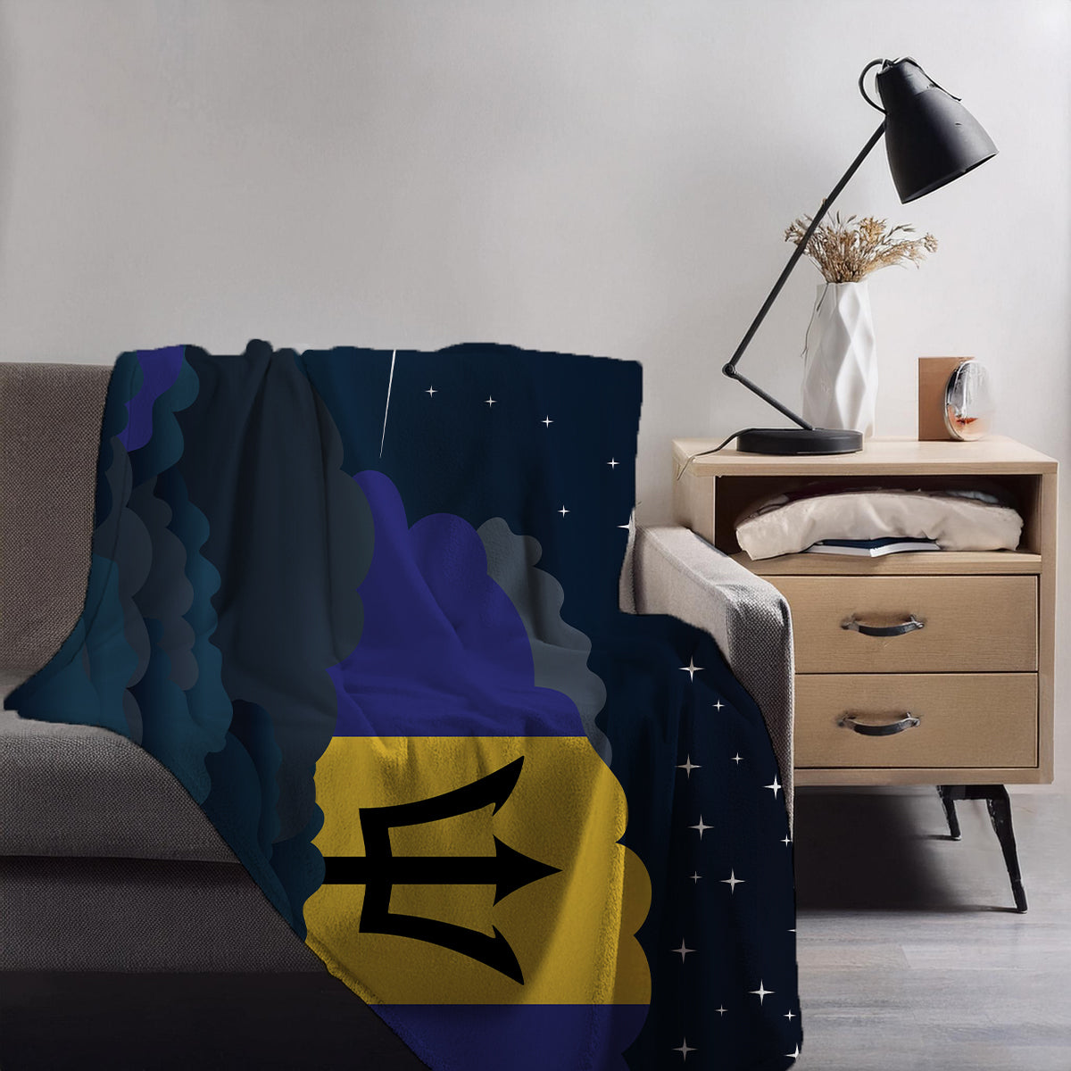 Barbados Night Clouds Blankets & Throws | Premium Soft Blankets | City Posters Plus