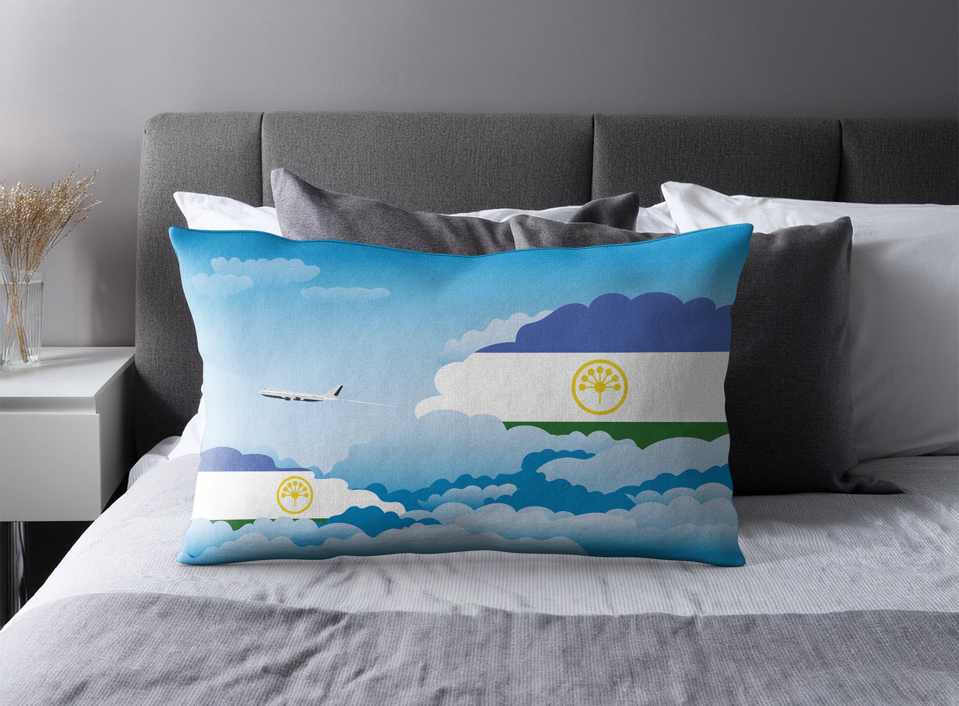 Bashkortostan World Airplane Day Clouds Square & Rectangle Pillow Cases | Aviation Decorative Pillow Covers