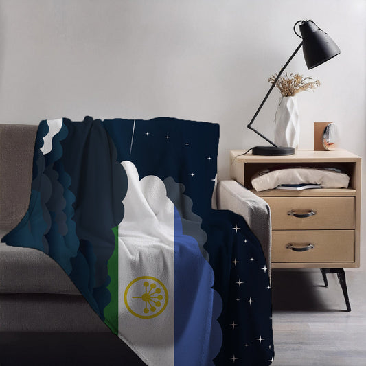 Bashkortostan Night Clouds Blankets & Throws | Premium Soft Blankets | City Posters Plus