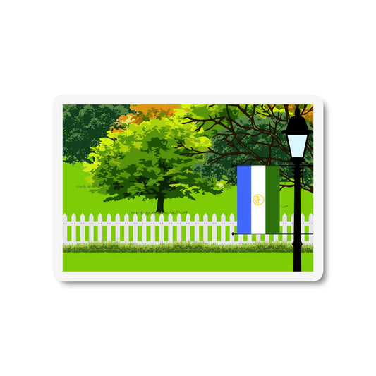 Bashkortostan Trees Street Lamp Fridge Magnet
