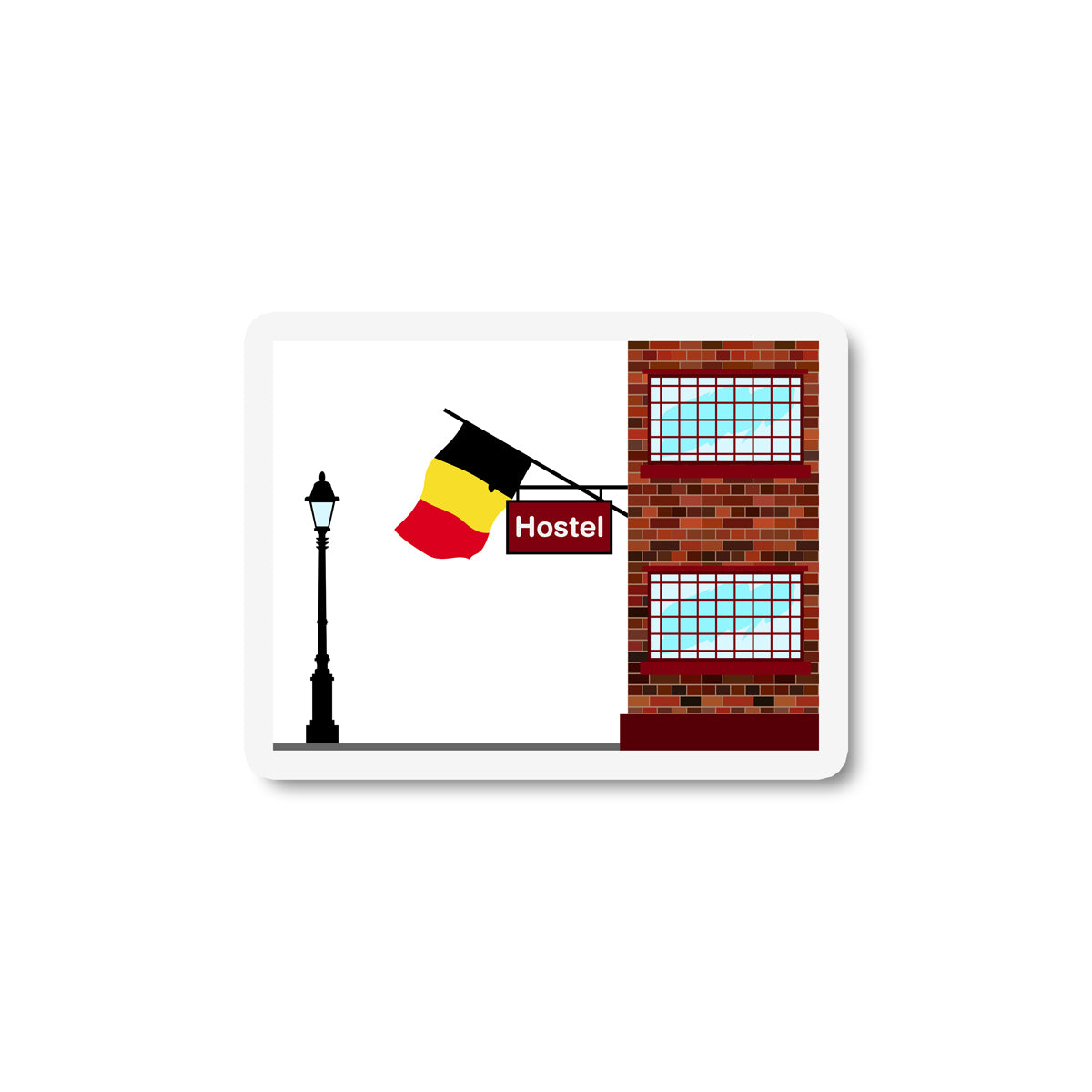 Belgium Hostels Sticker