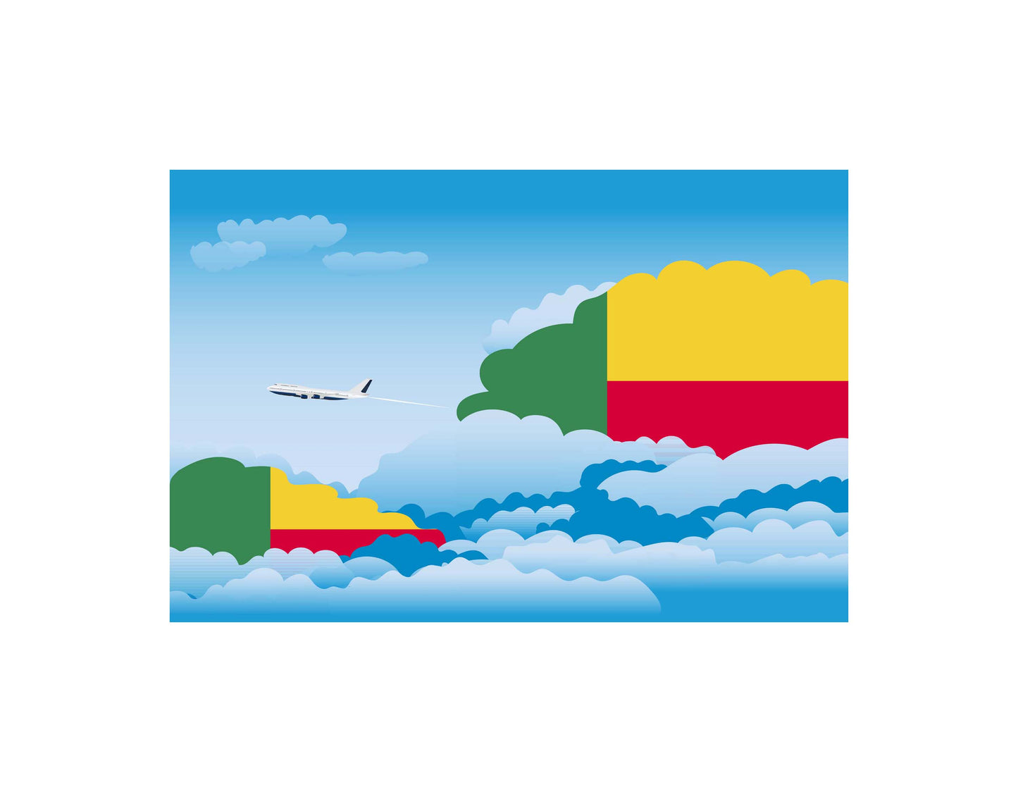Benin Day Clouds Blankets & Throws | Soft Premium Blankets | City Posters Plus