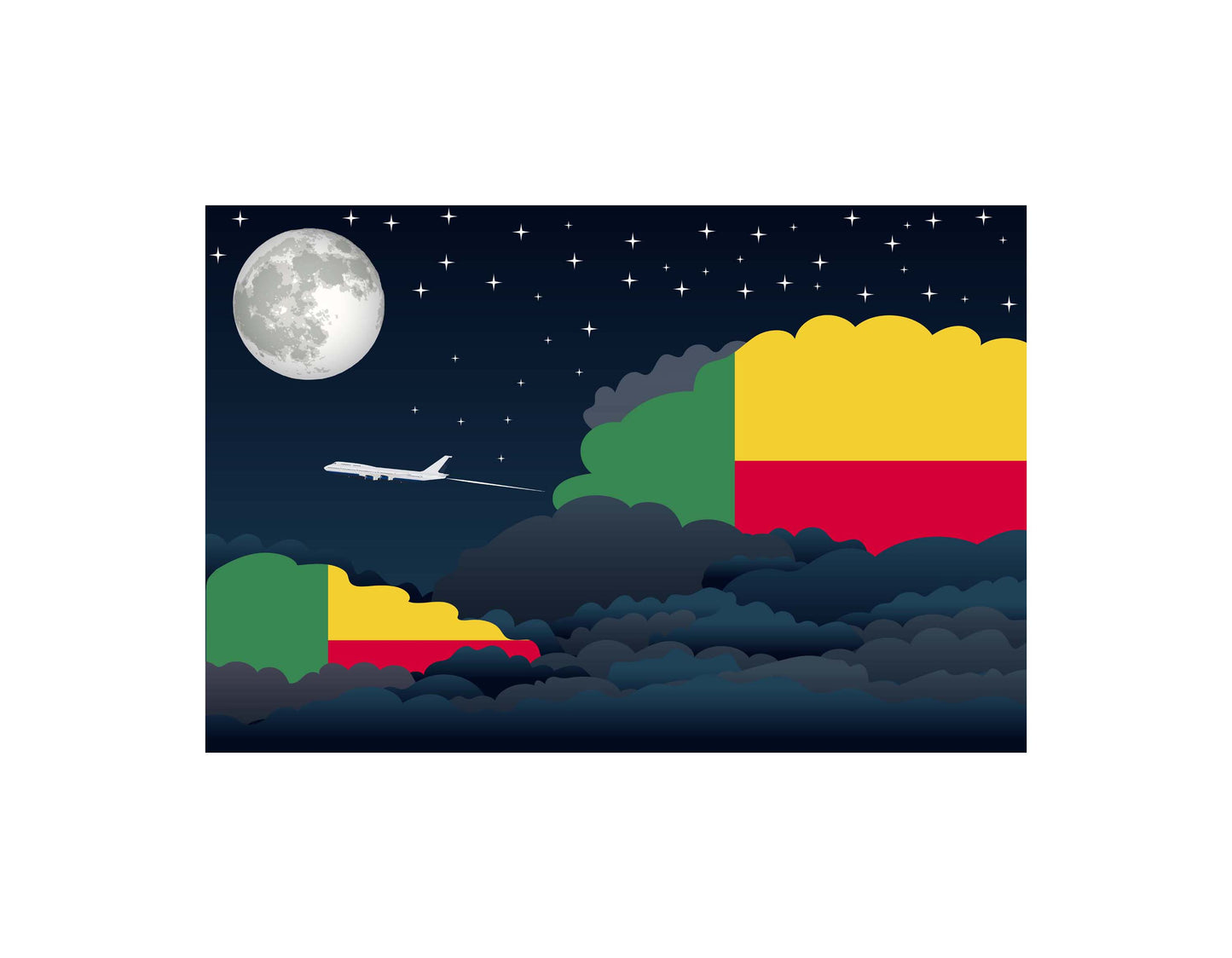 Benin Night Clouds Blankets & Throws | Premium Soft Blankets | City Posters Plus