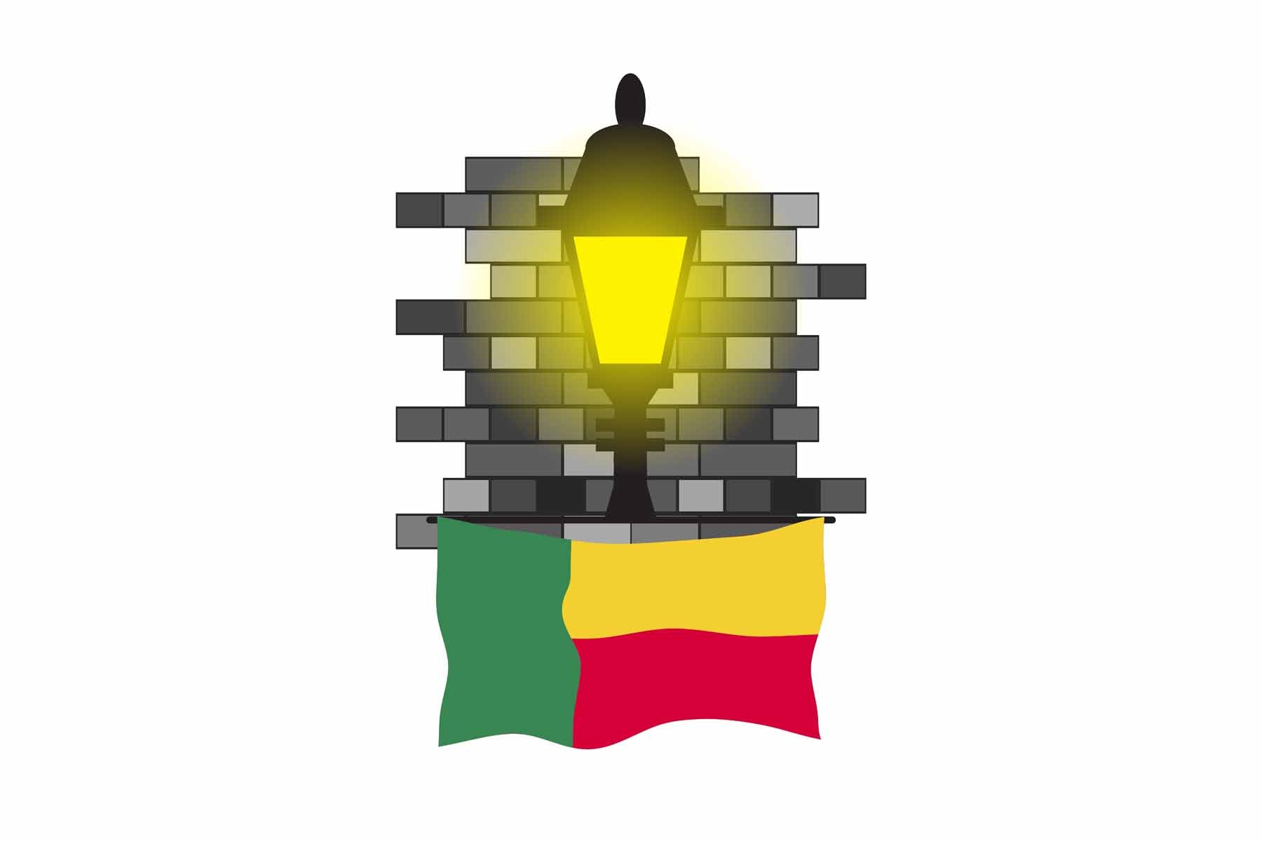 Benin Street Lamp Bricks Fridge Magnet