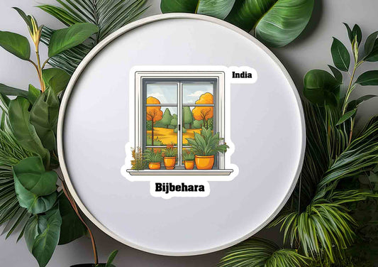 Bijbehara Home Plants Pots Window Fridge Magnet