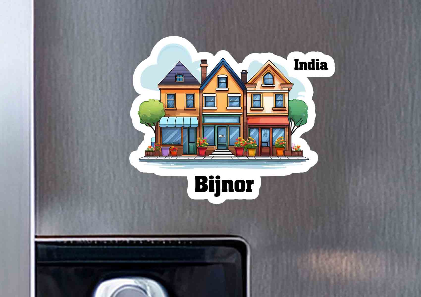 Bijnor Three Home Office Shop Fridge Magnet