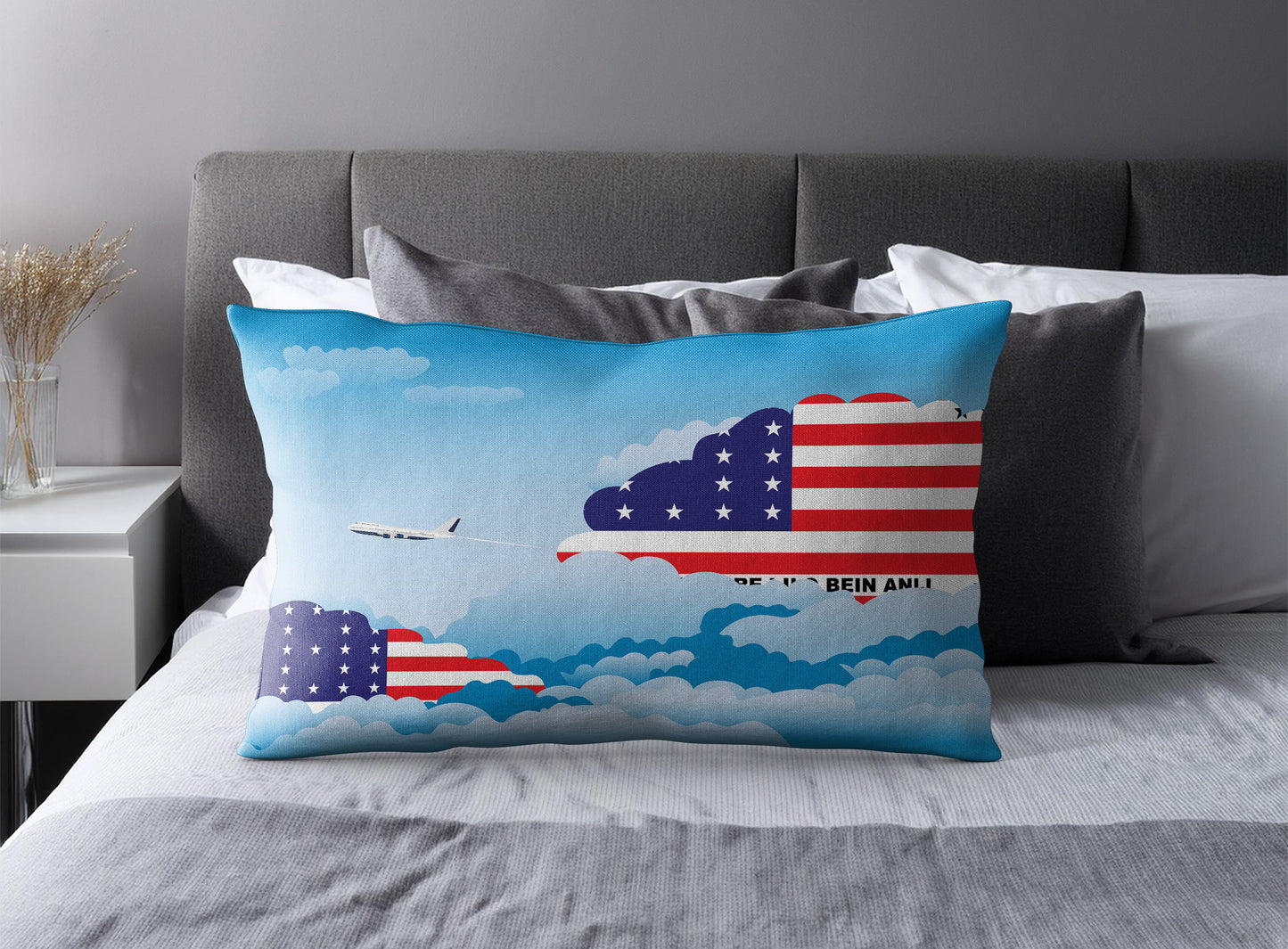 Bikini Atoll World Airplane Day Clouds Square & Rectangle Pillow Cases | Aviation Decorative Pillow Covers