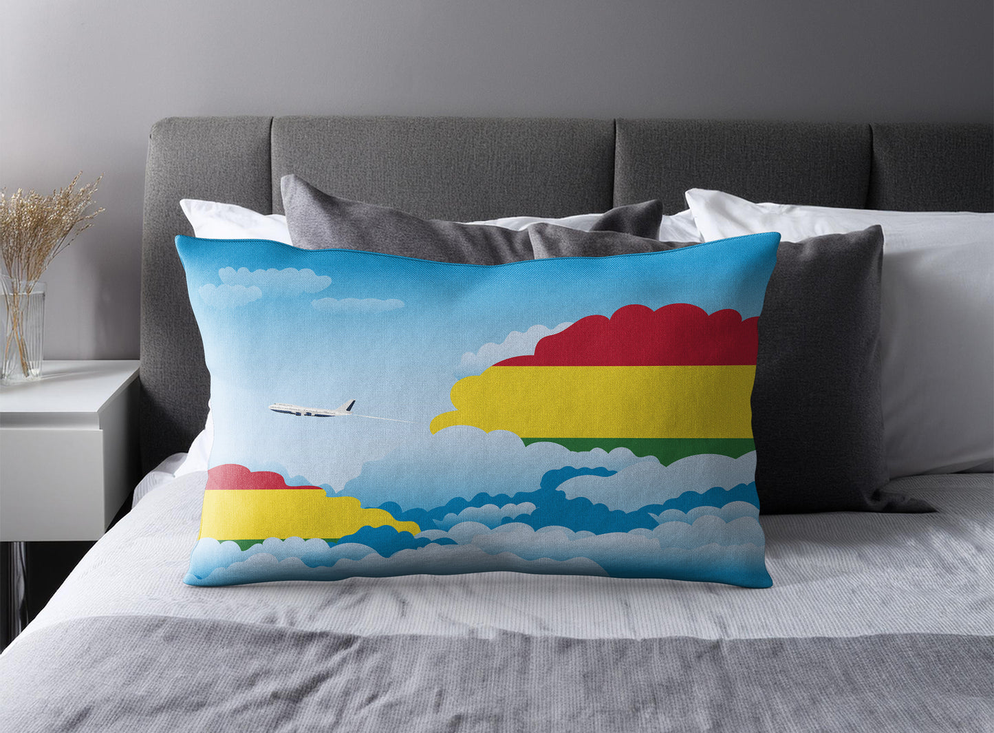 Bolivia World Airplane Day Clouds Square & Rectangle Pillow Cases | Aviation Decorative Pillow Covers