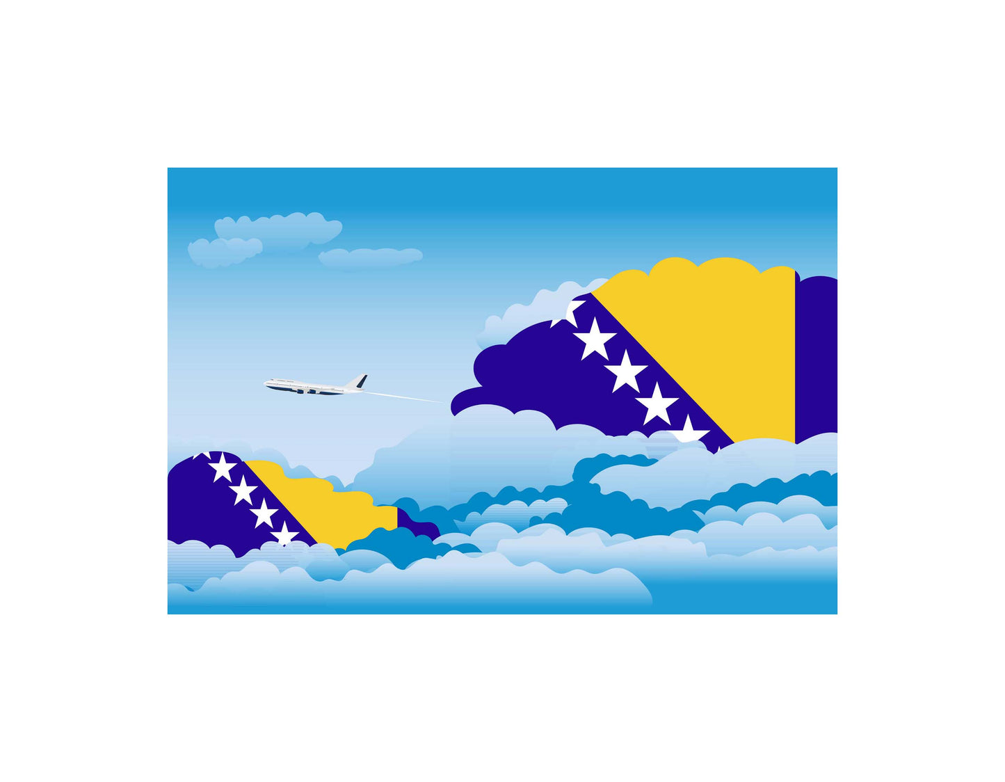 Bosnia Case and Herzegovina Day Clouds Blankets & Throws | Soft Premium Blankets | City Posters Plus