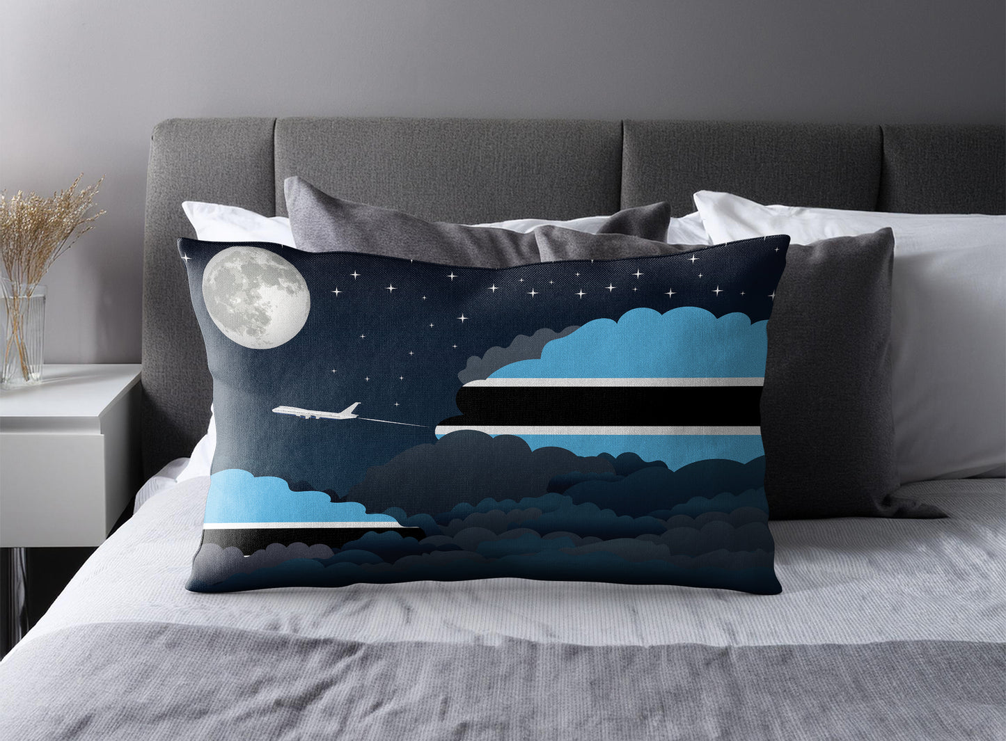 Botswana Night Clouds Pillow Case and Pillow Throw