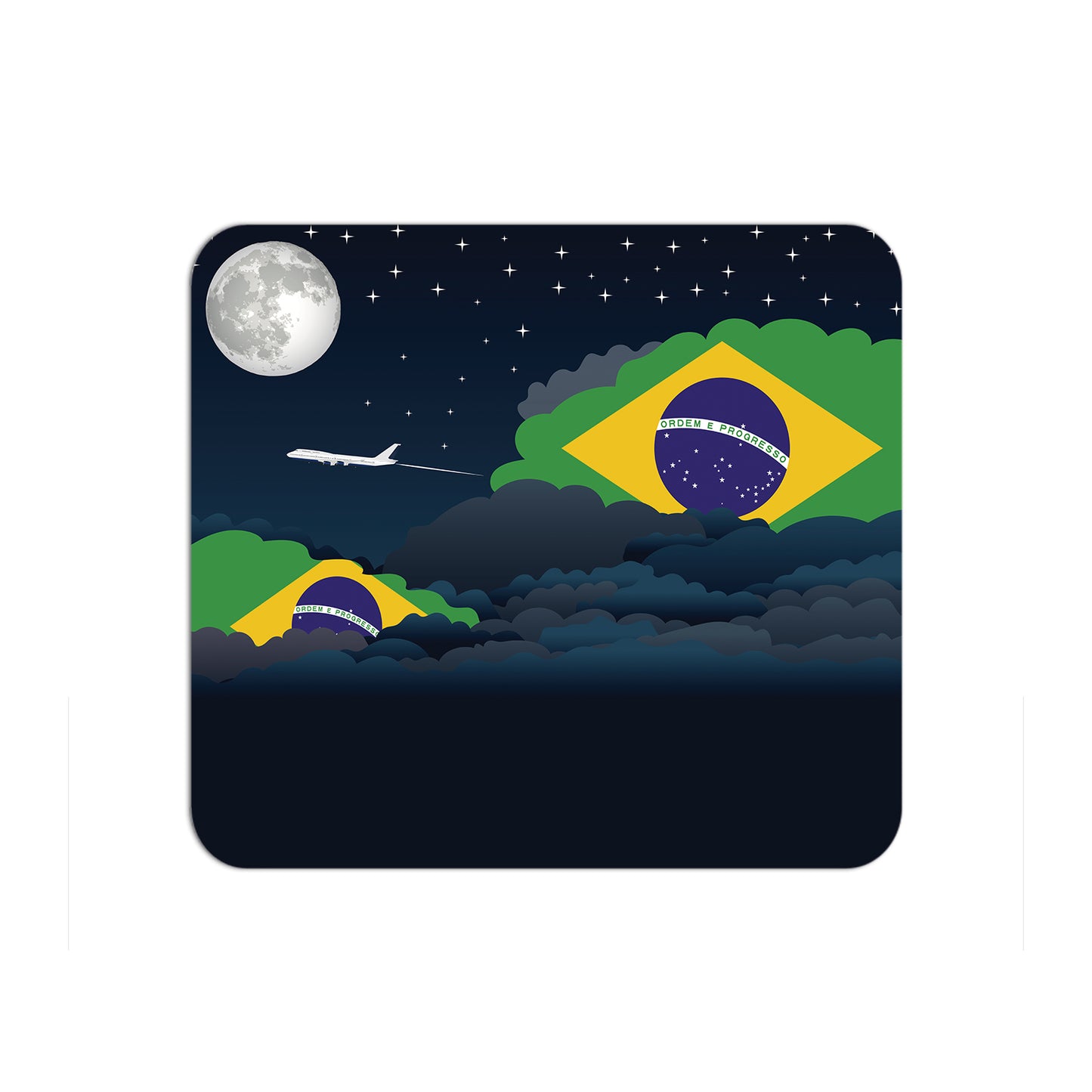 Brazil Airplane Airport Flight Night Clouds Mousepad 