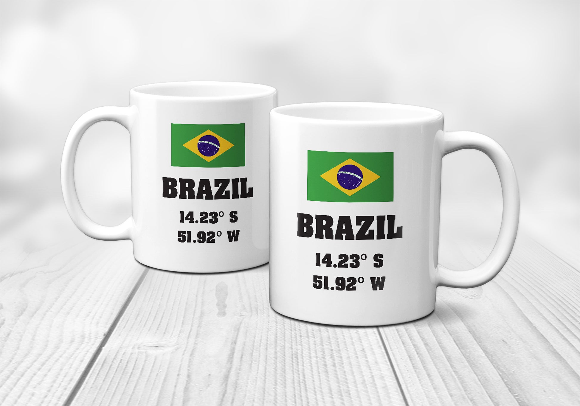 Brazil Laitutude Longitude Mug