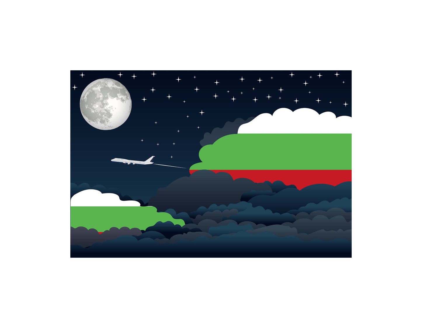 Bulgaria Night Clouds Blankets & Throws | Premium Soft Blankets | City Posters Plus