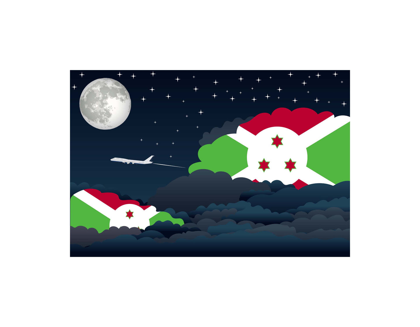 Burundi Night Clouds Blankets & Throws | Premium Soft Blankets | City Posters Plus