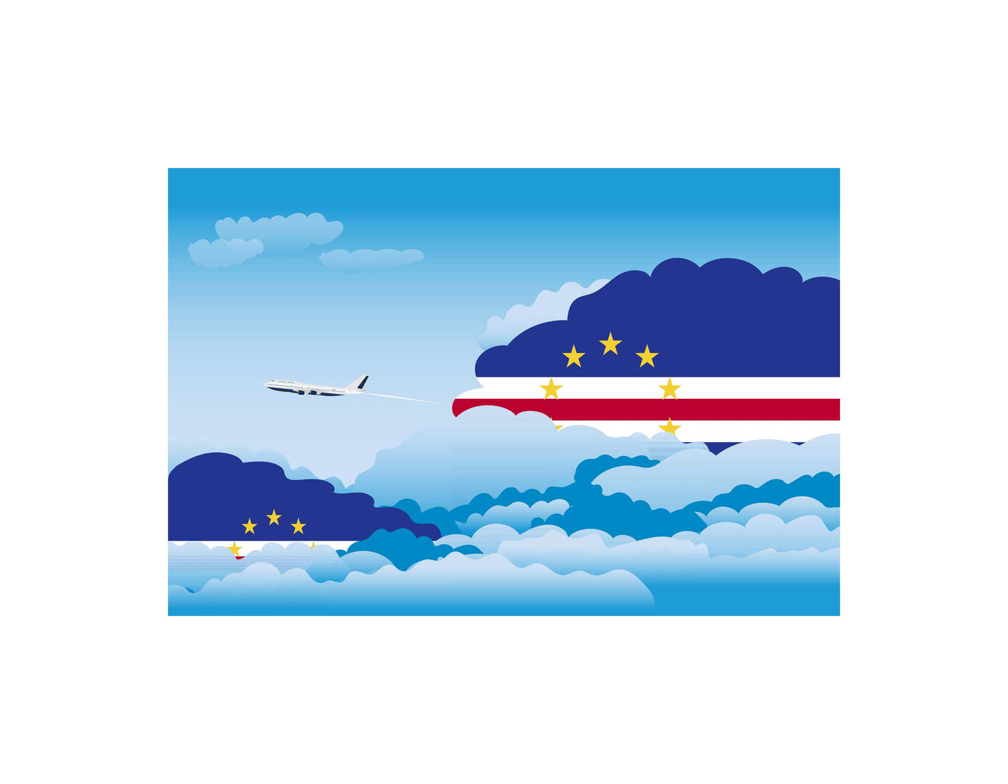 Cape Verde Day Clouds Blankets & Throws | Soft Premium Blankets | City Posters Plus