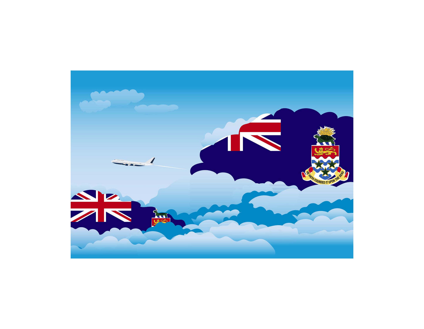 Cayman Islands Day Clouds Blankets & Throws | Soft Premium Blankets | City Posters Plus