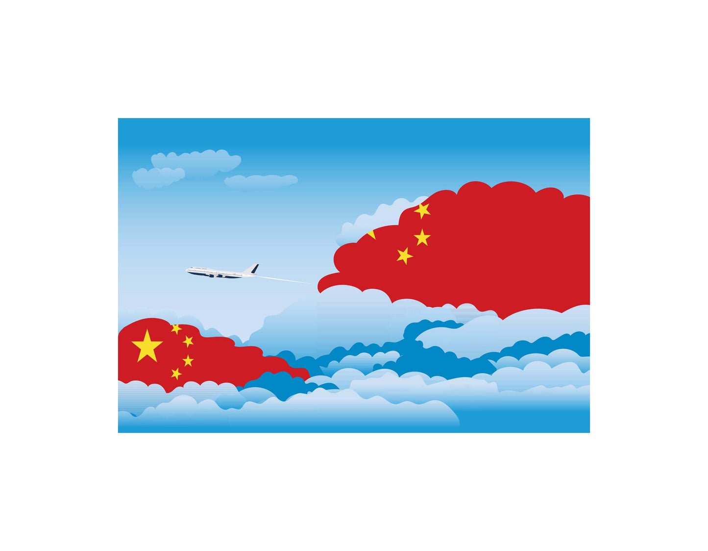 China Day Clouds Blankets & Throws | Soft Premium Blankets | City Posters Plus
