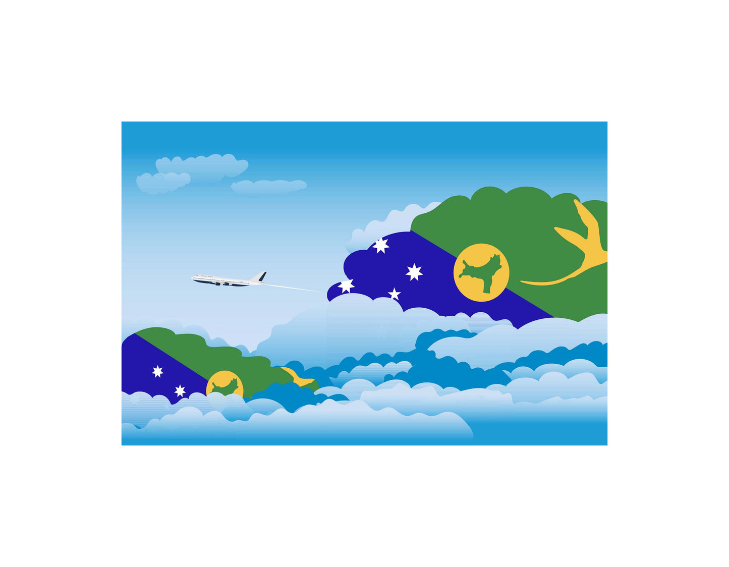 Christmas Island Day Clouds Blankets & Throws | Soft Premium Blankets | City Posters Plus