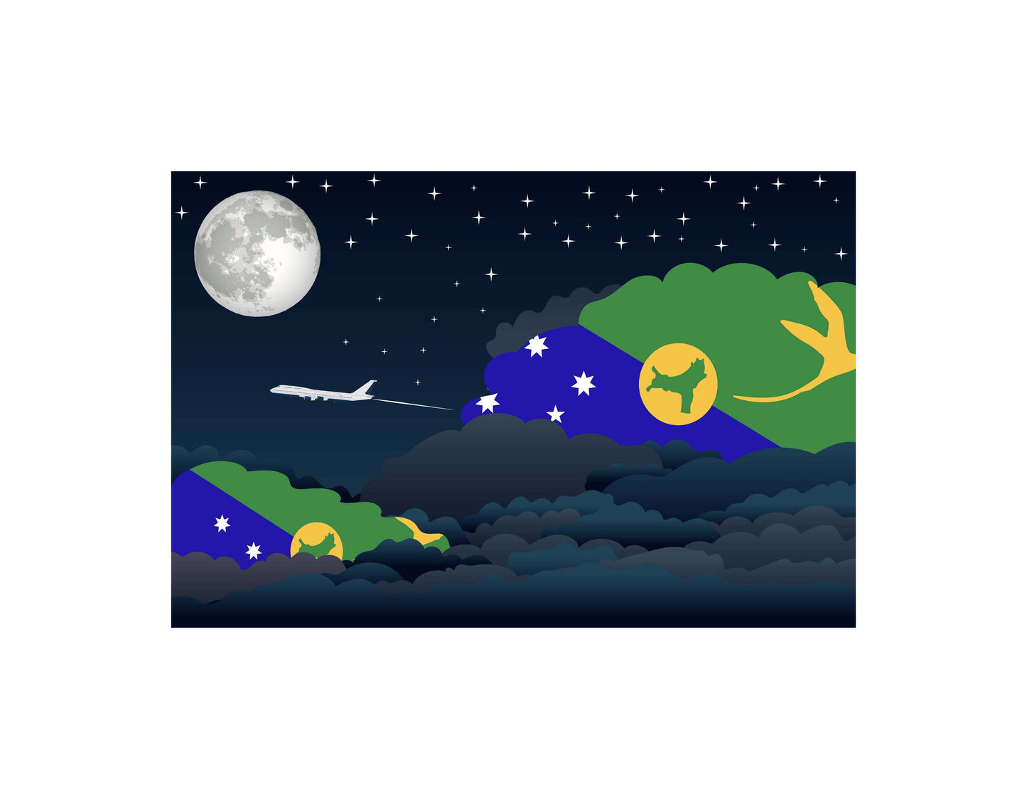 Christmas Island Night Clouds Blankets & Throws | Premium Soft Blankets | City Posters Plus