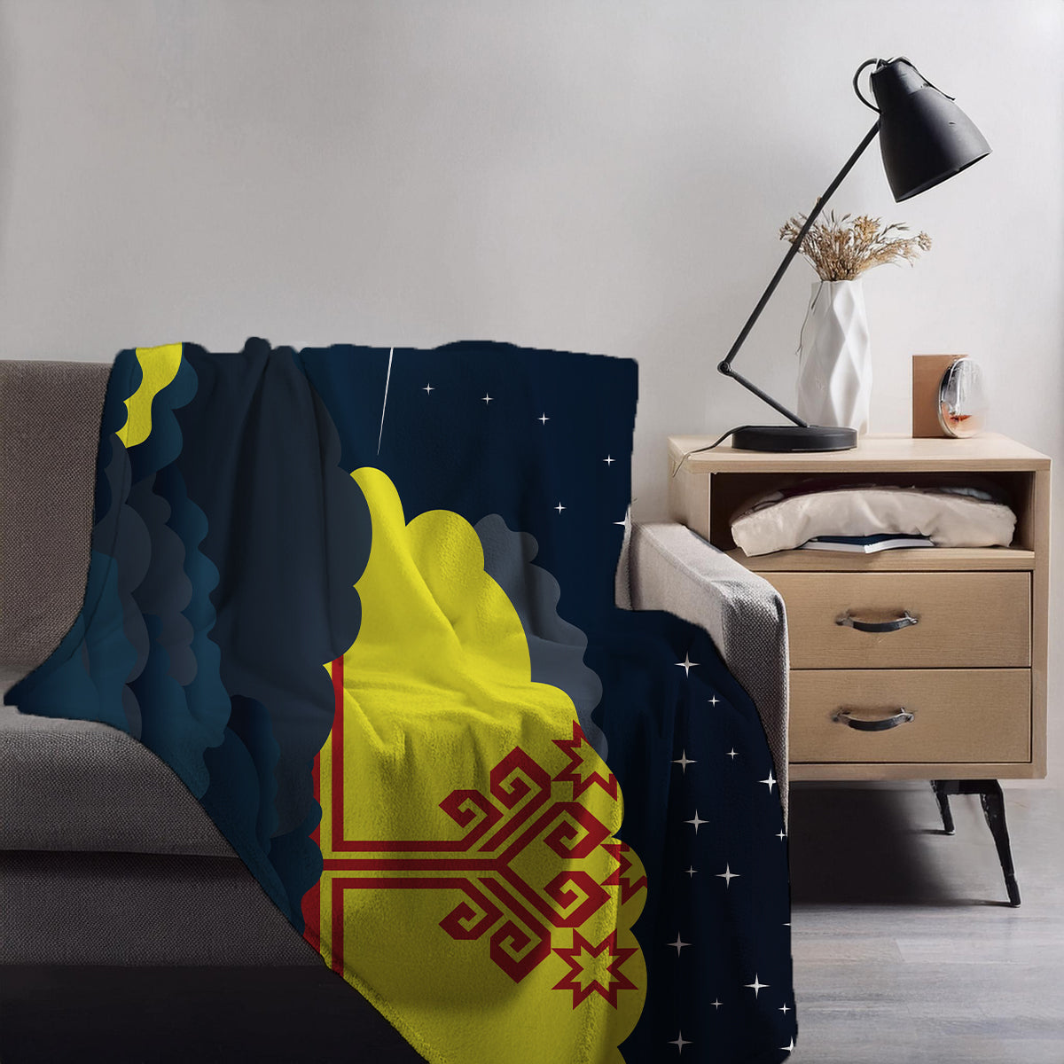Chuvashia Night Clouds Blankets & Throws | Premium Soft Blankets | City Posters Plus