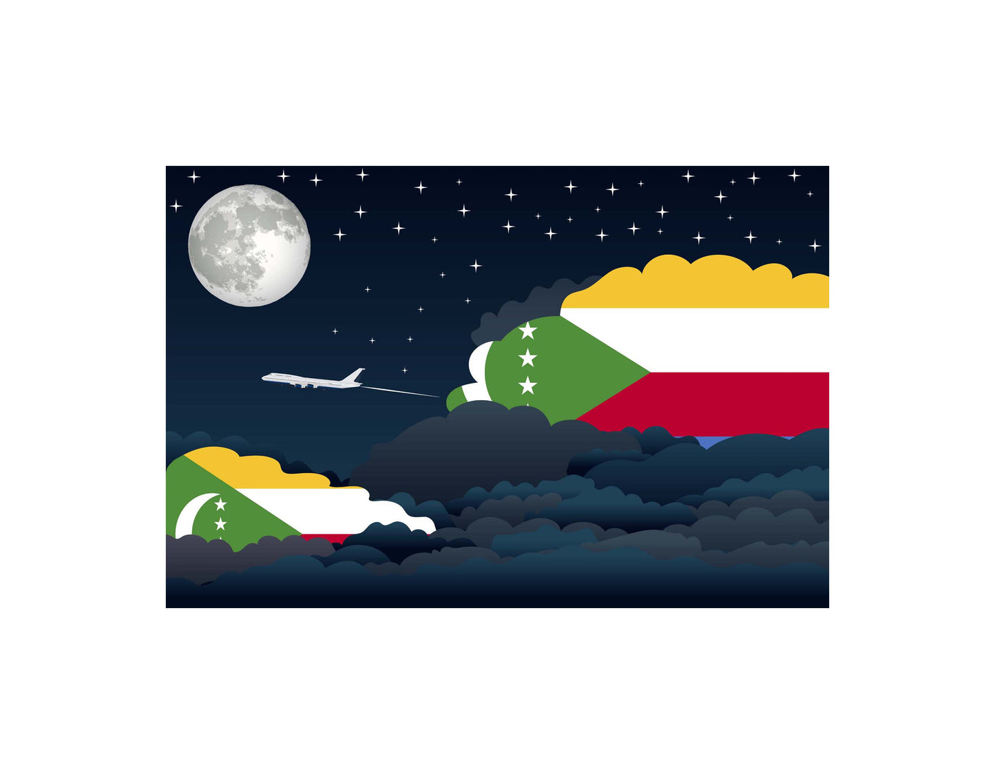 Comoros Night Clouds Blankets & Throws | Premium Soft Blankets | City Posters Plus