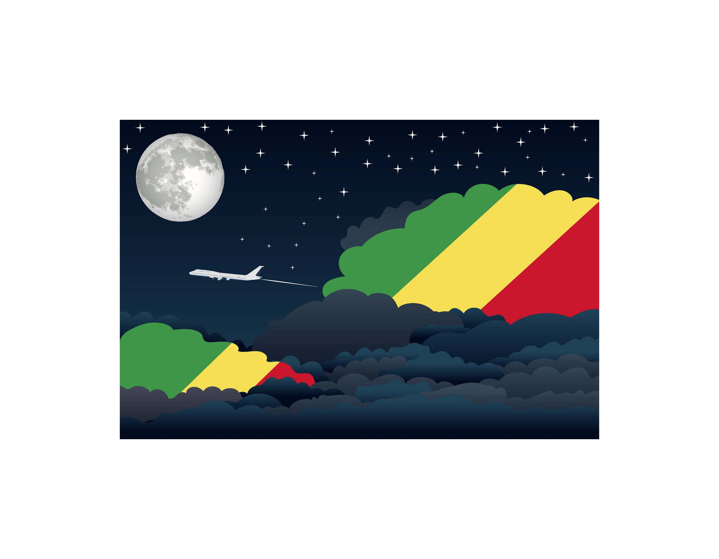 Congo Republic of the Night Clouds Blankets & Throws | Premium Soft Blankets | City Posters Plus