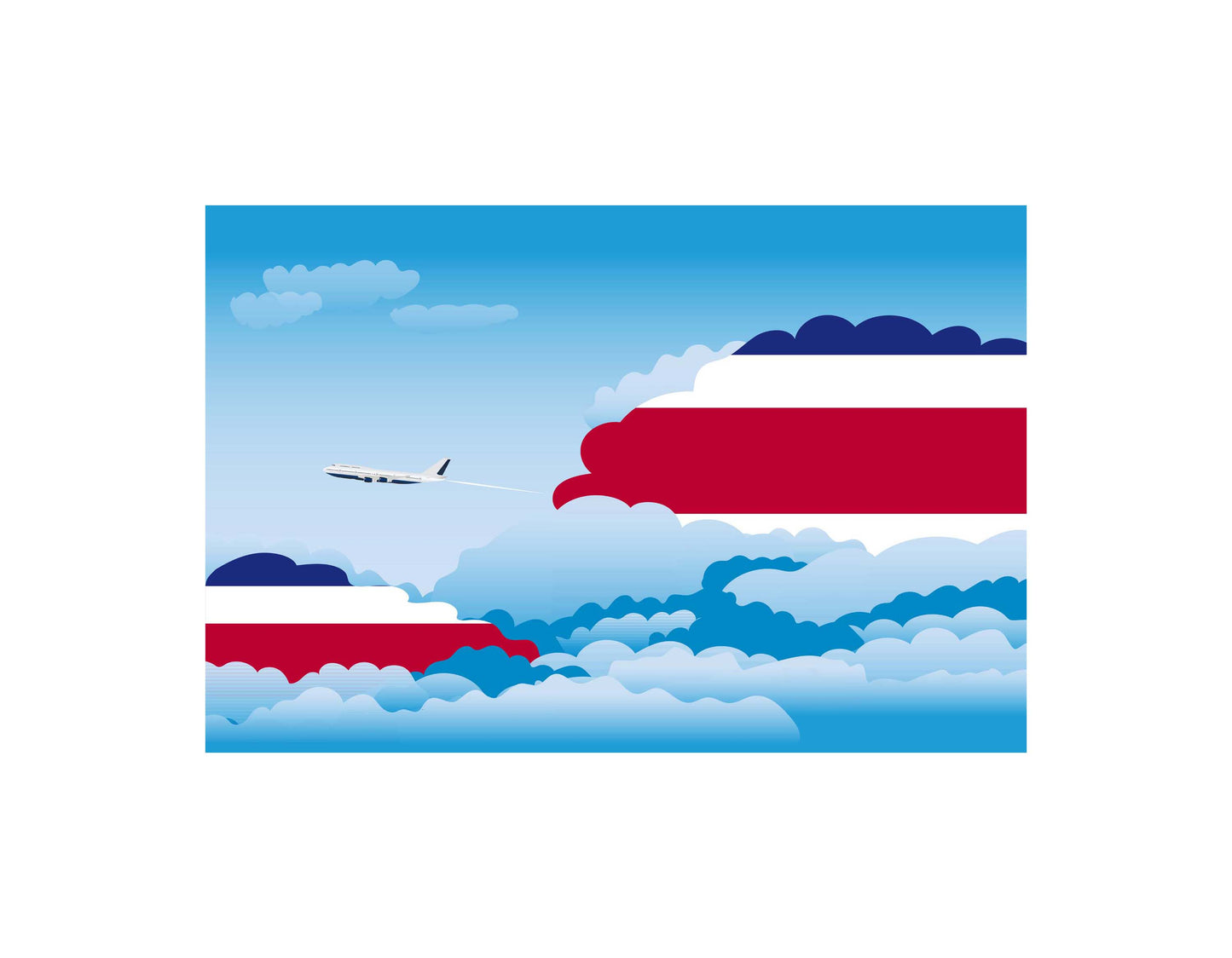 Costa Rica Day Clouds Blankets & Throws | Soft Premium Blankets | City Posters Plus