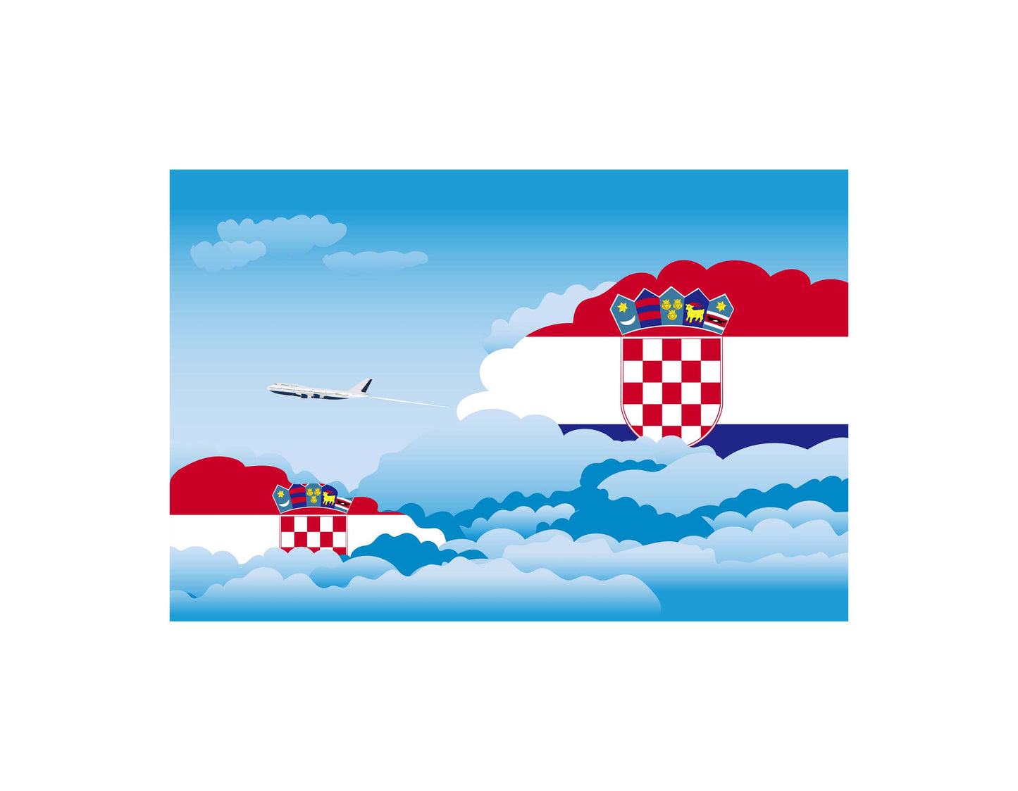 Croatia Day Clouds Blankets & Throws | Soft Premium Blankets | City Posters Plus