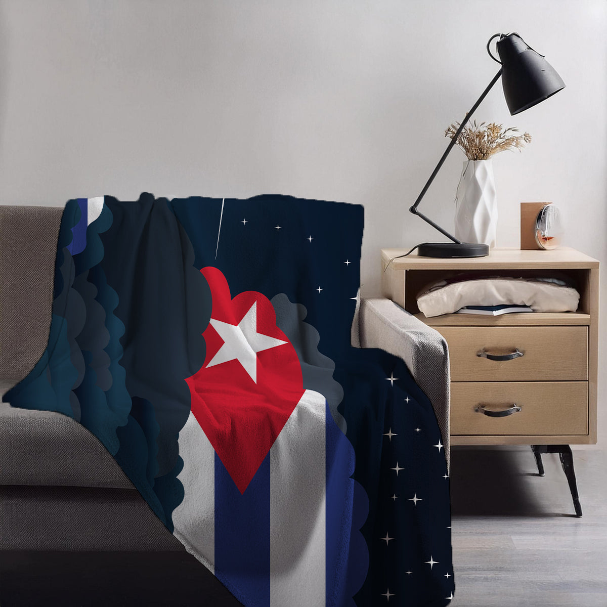 Cuba Night Clouds Blankets & Throws | Premium Soft Blankets | City Posters Plus