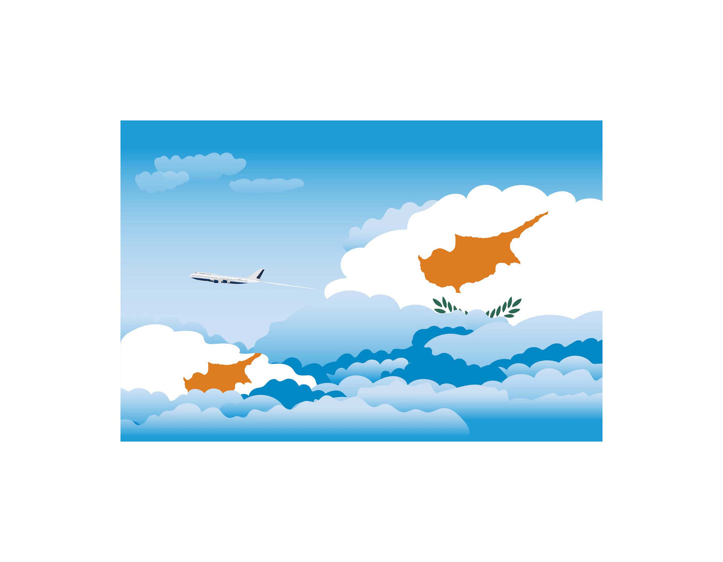 Cyprus Day Clouds Blankets & Throws | Soft Premium Blankets | City Posters Plus