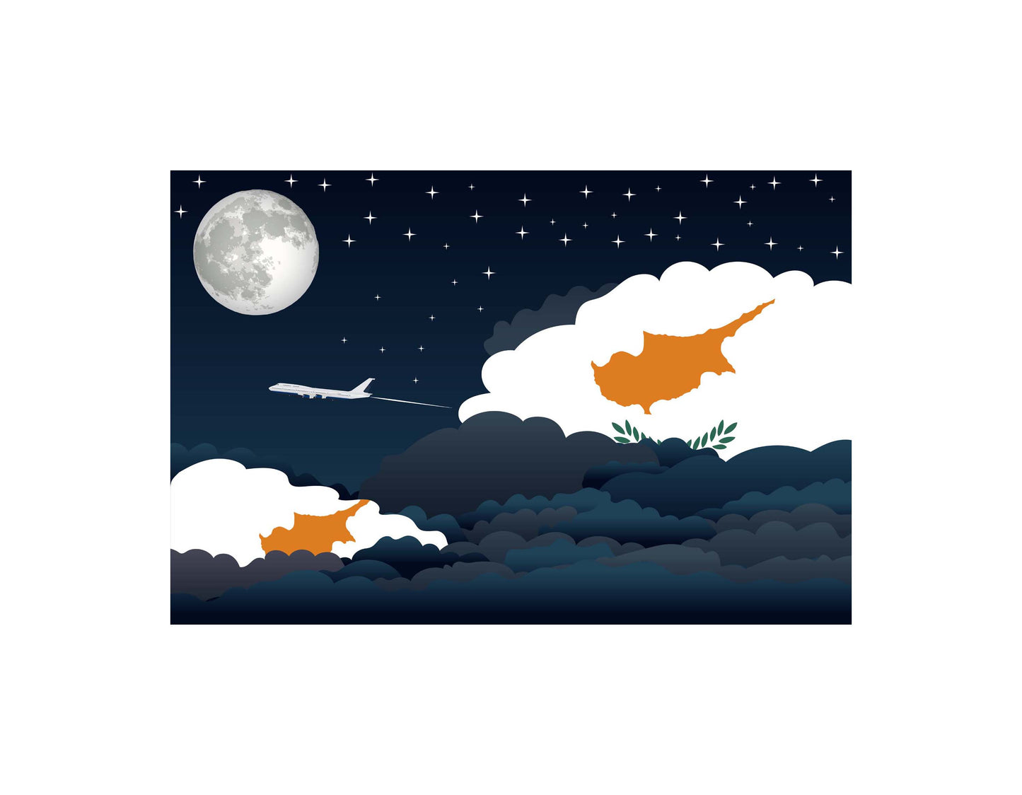 Cyprus Night Clouds Blankets & Throws | Premium Soft Blankets | City Posters Plus