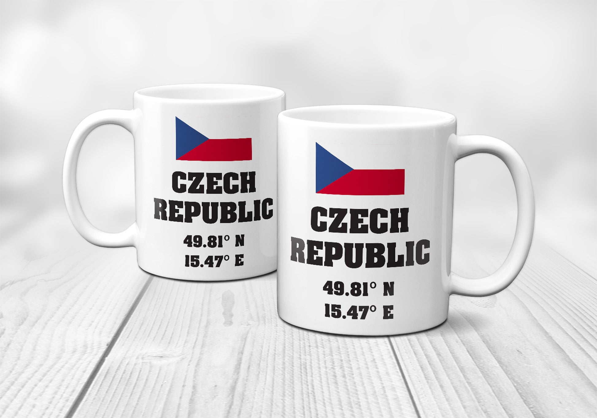 Czech Republic Laitutude Longitude Mug