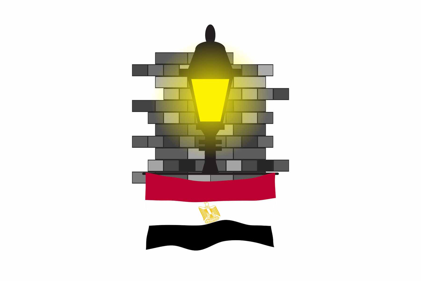 Egypt Street Lamp Bricks Fridge Magnet