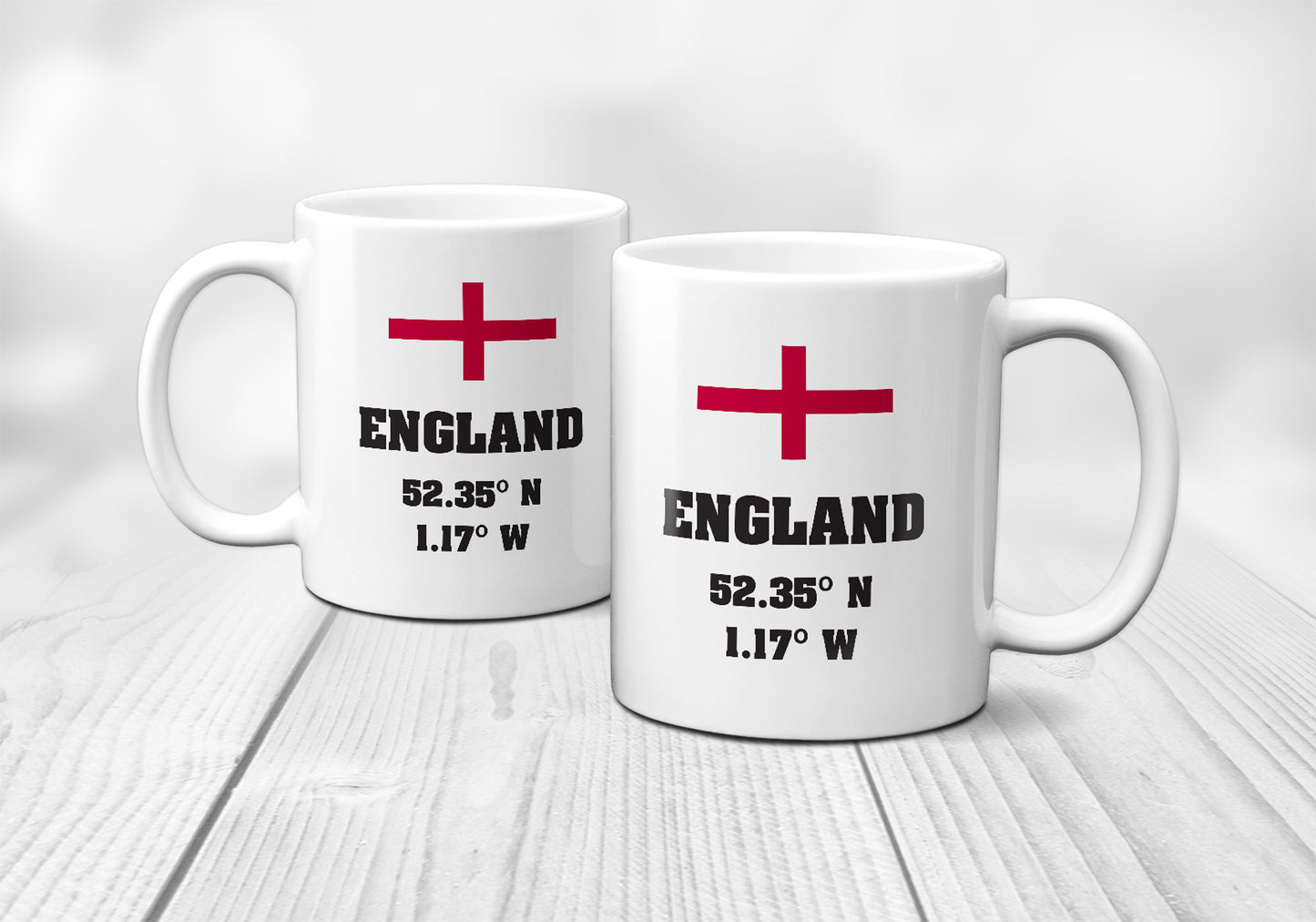 England Laitutude Longitude Mug
