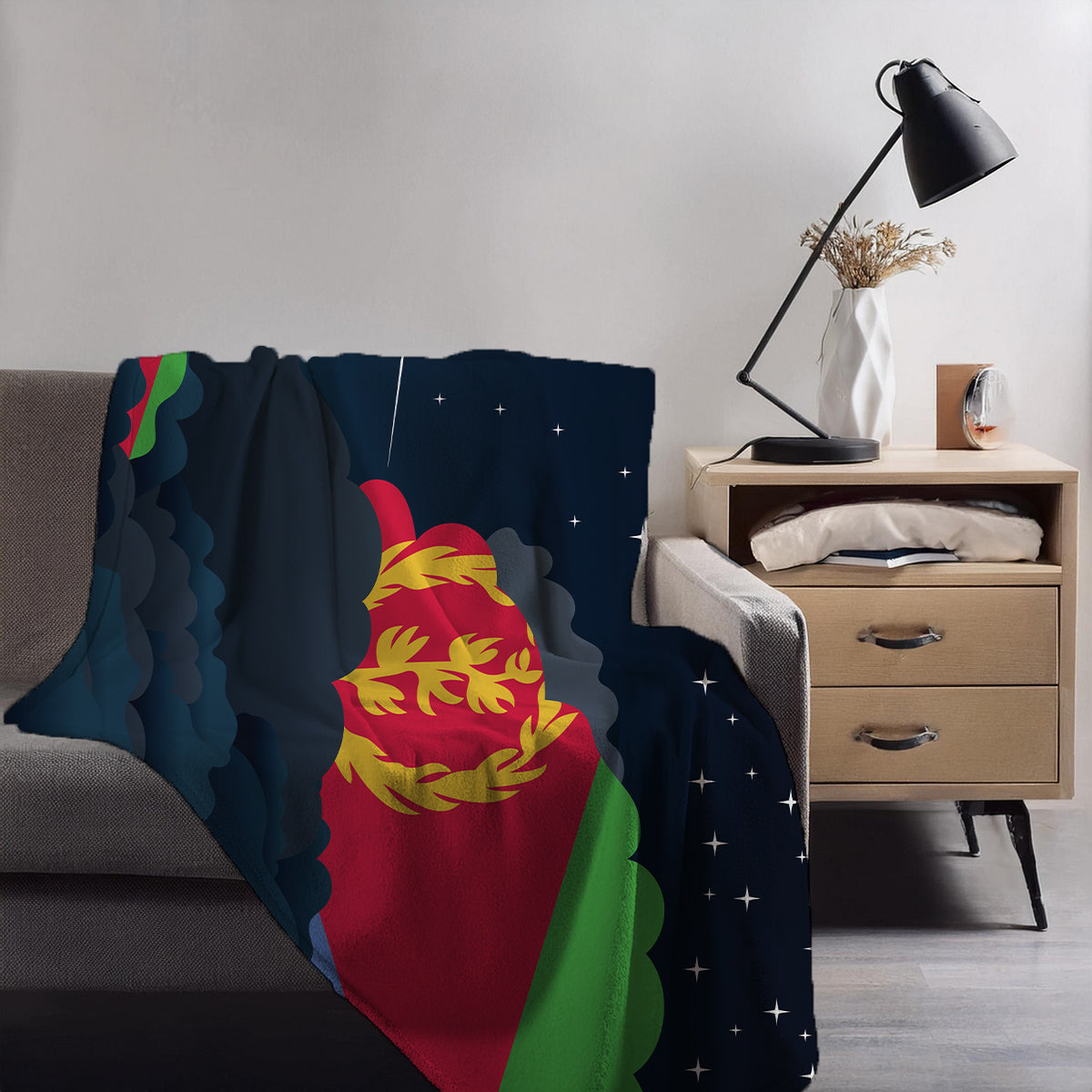 Eritrea Night Clouds Blankets & Throws | Premium Soft Blankets | City Posters Plus