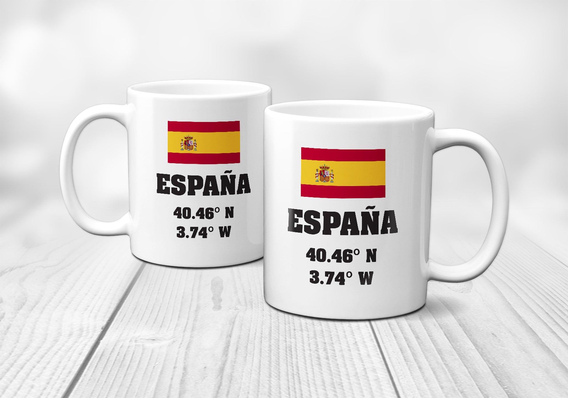 Espana Laitutude Longitude Mug
