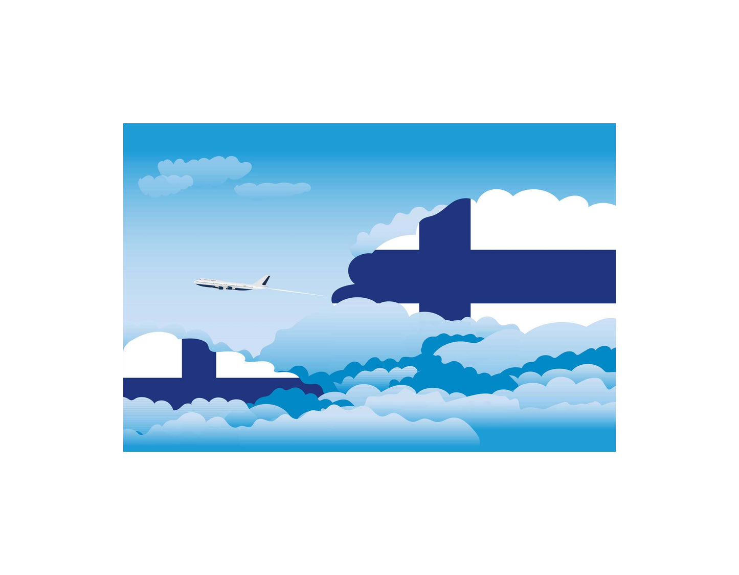 Finland Day Clouds Blankets & Throws | Soft Premium Blankets | City Posters Plus