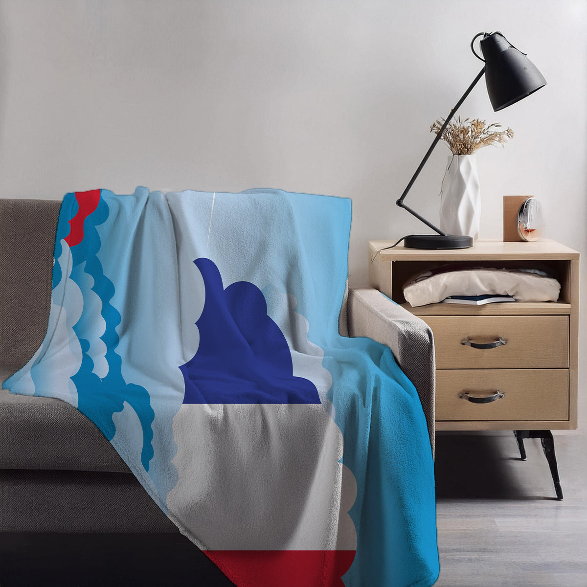 France Day Clouds Blankets & Throws | Soft Premium Blankets | City Posters Plus