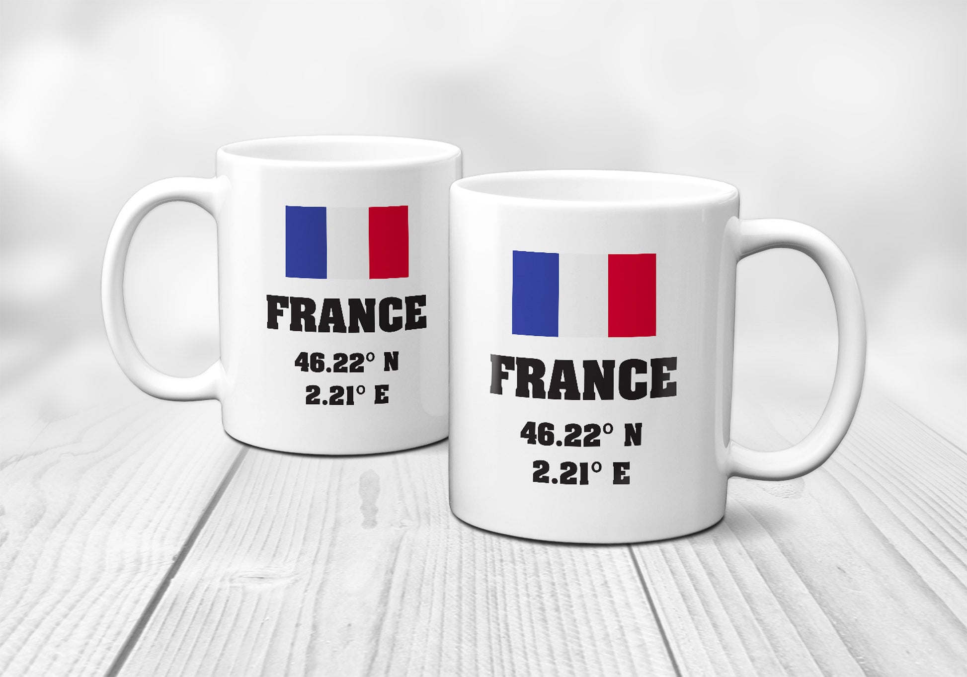 France Laitutude Longitude Mug