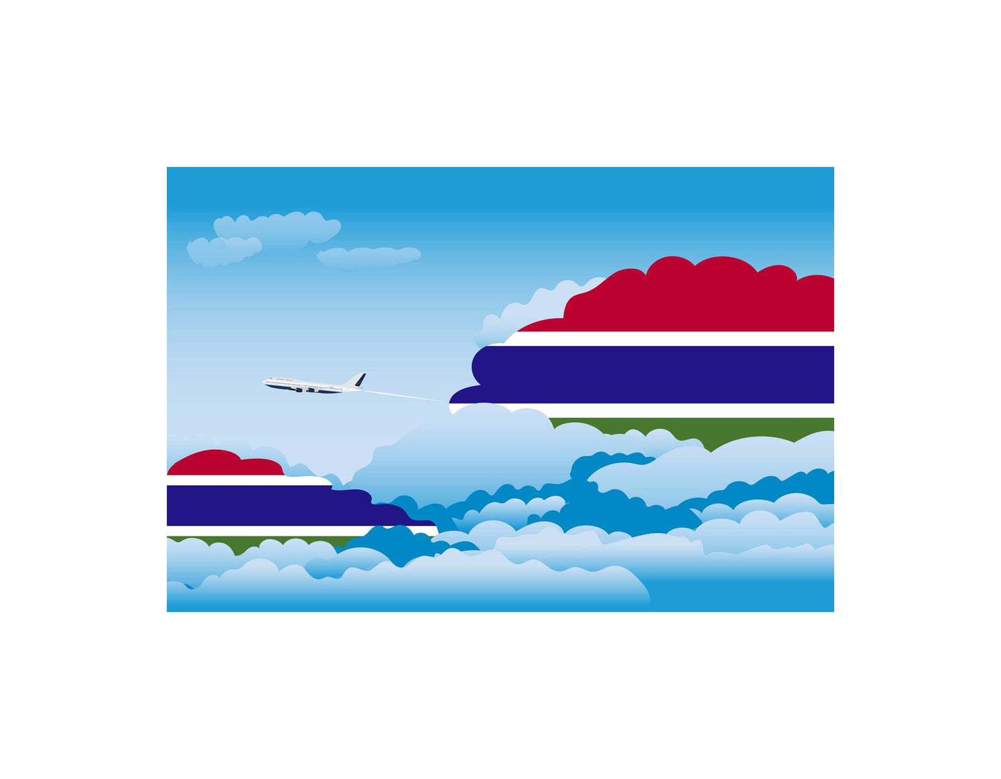 Gambia Day Clouds Blankets & Throws | Soft Premium Blankets | City Posters Plus