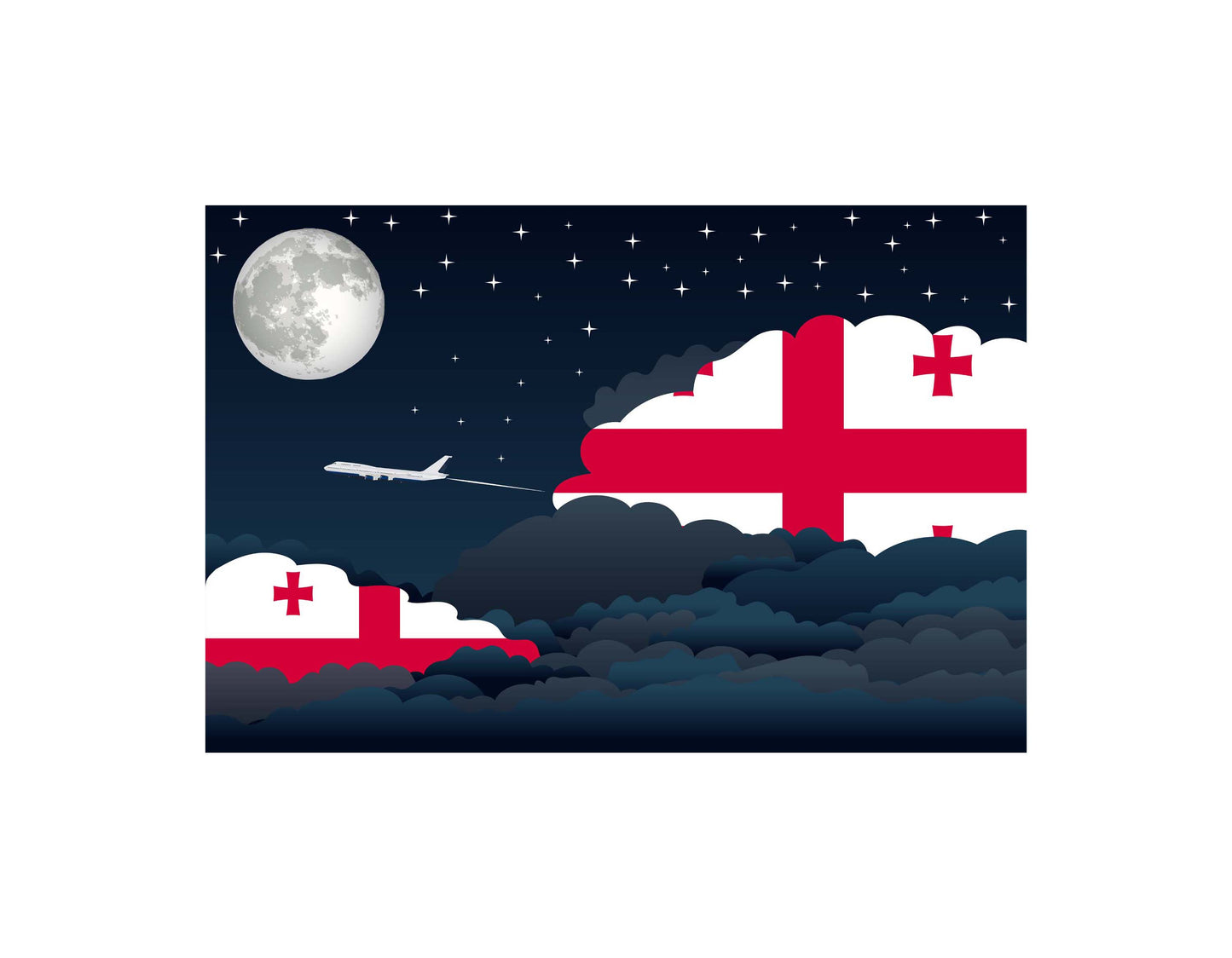 Georgia Night Clouds Blankets & Throws | Premium Soft Blankets | City Posters Plus