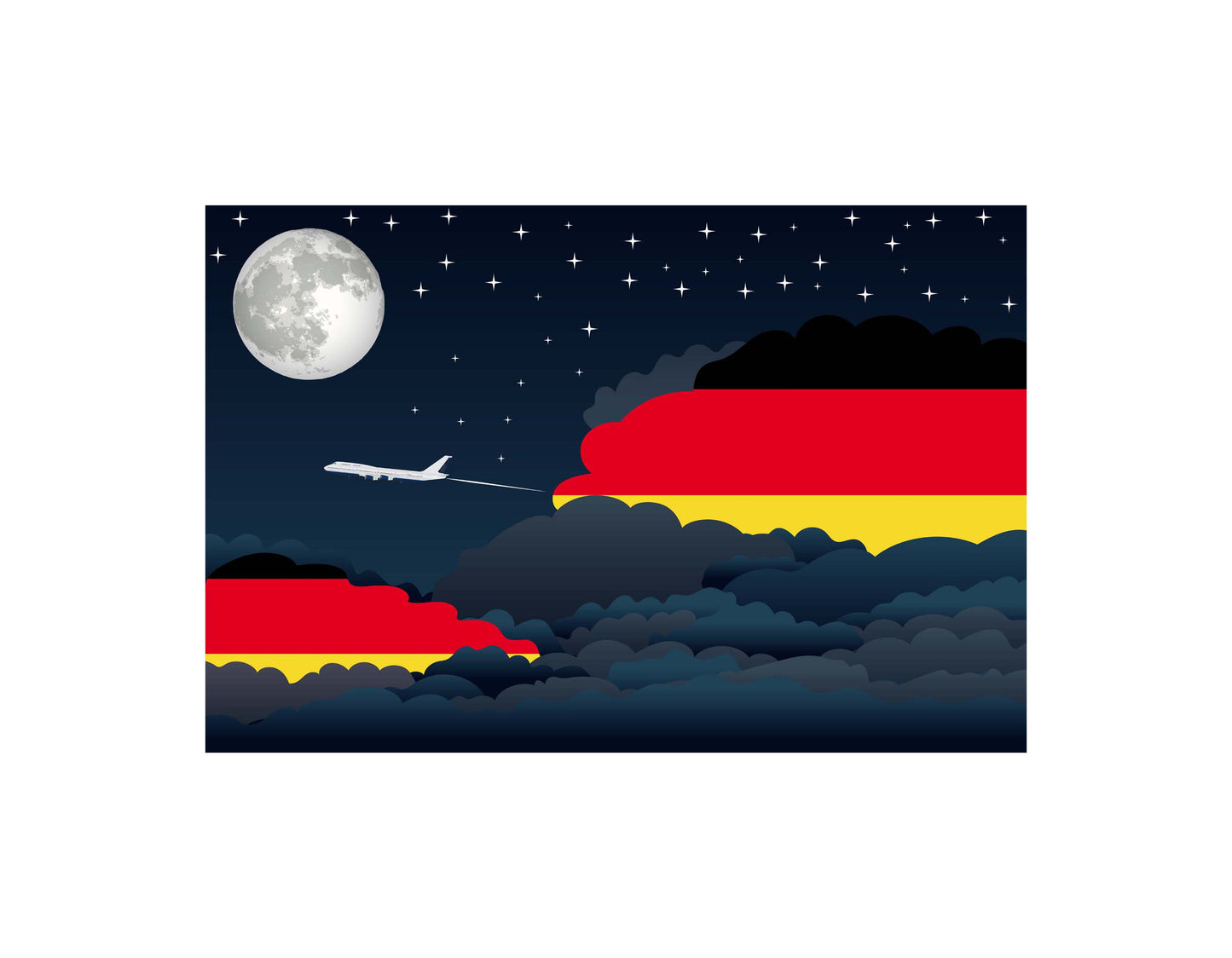 Germany Night Clouds Blankets & Throws | Premium Soft Blankets | City Posters Plus