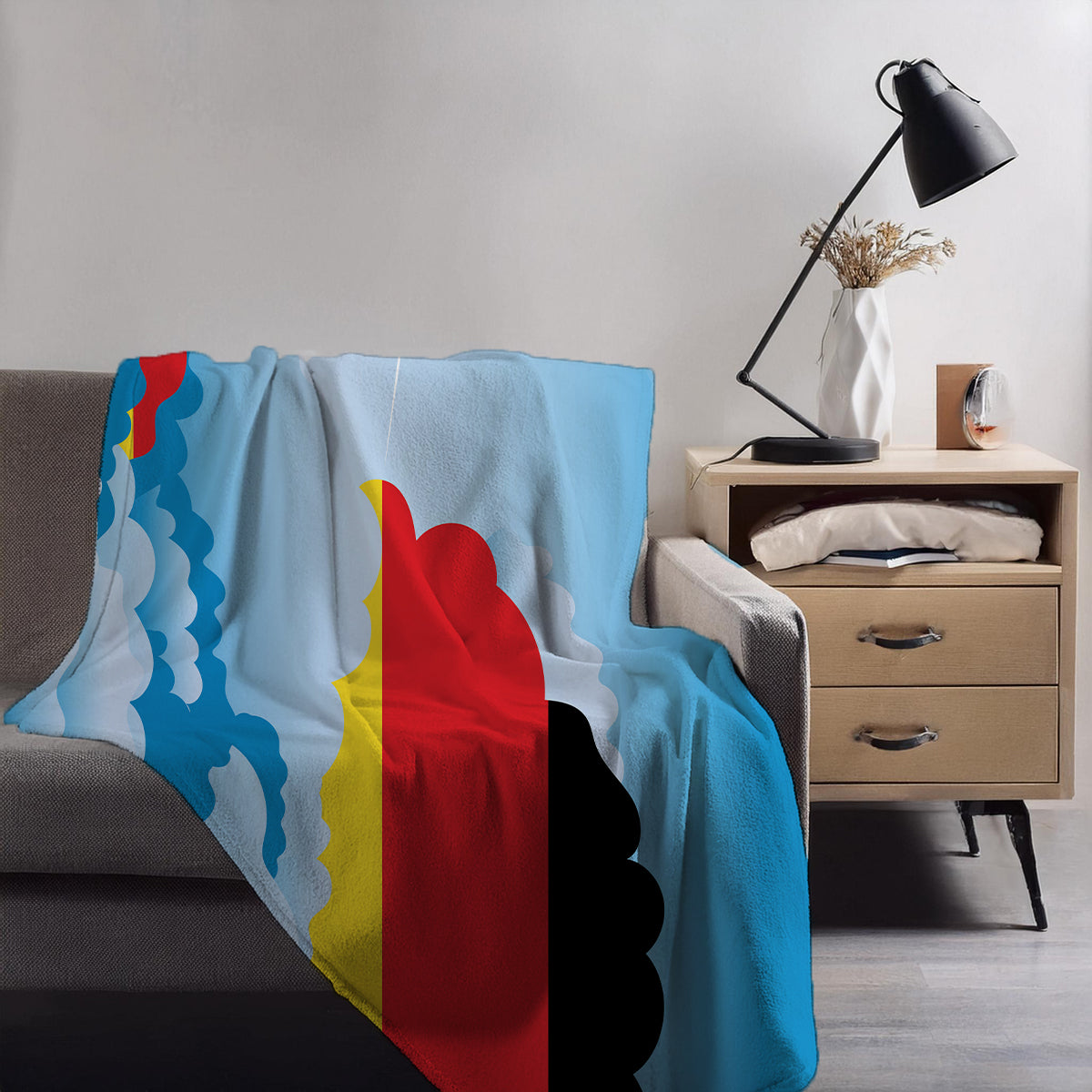 Germany Day Clouds Blankets & Throws | Soft Premium Blankets | City Posters Plus