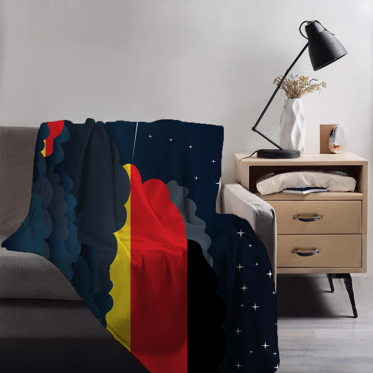 Germany Night Clouds Blankets & Throws | Premium Soft Blankets | City Posters Plus