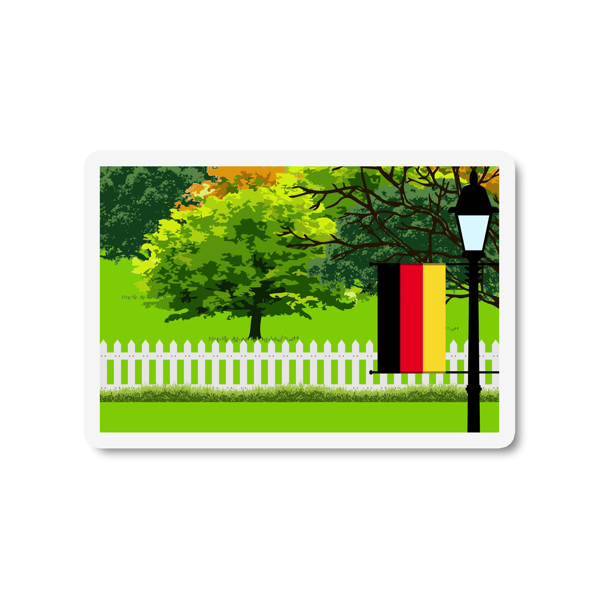 Germany Trees Street Lamp Fridge Magnet