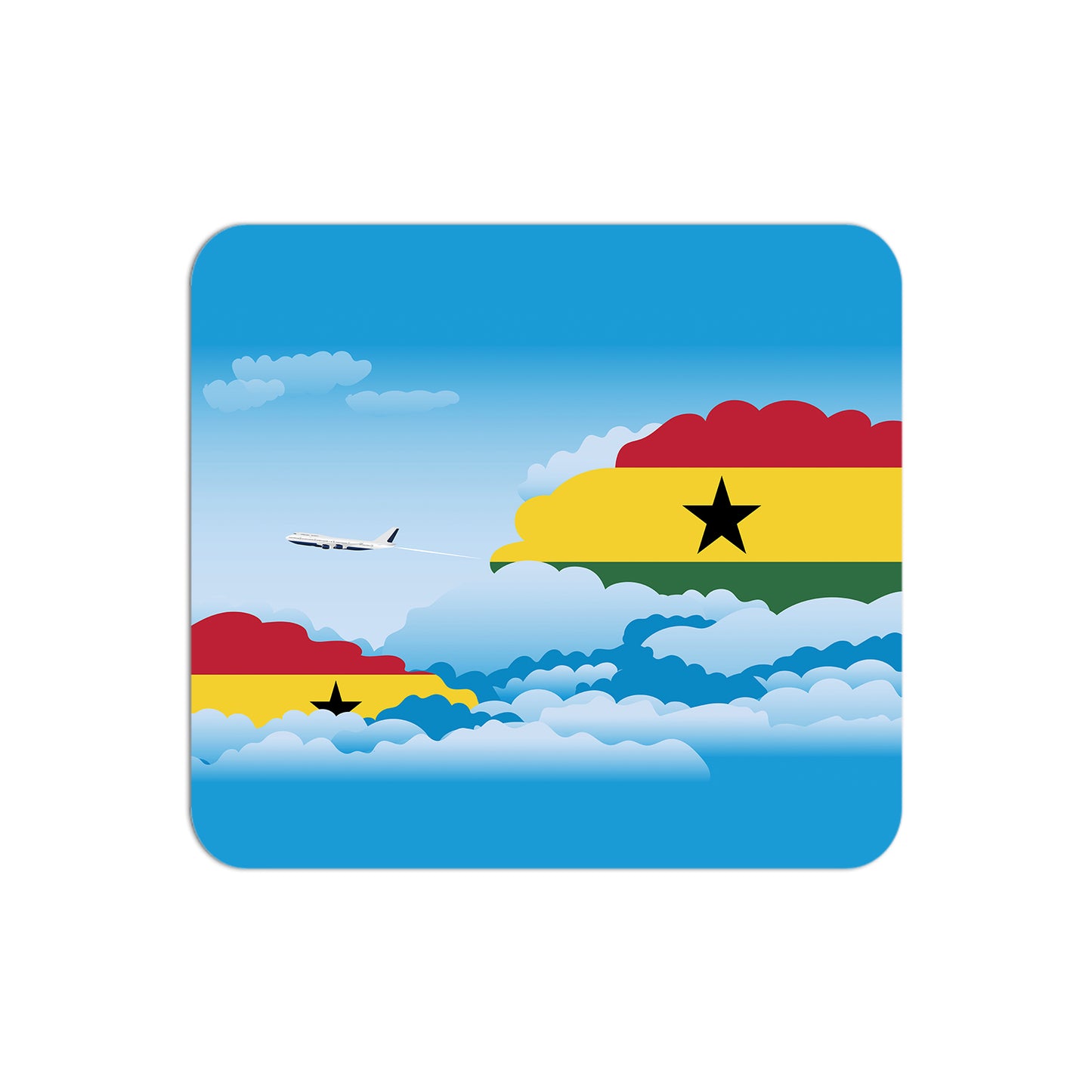Ghana Airplane Airport Flight Day Clouds Mousepad 