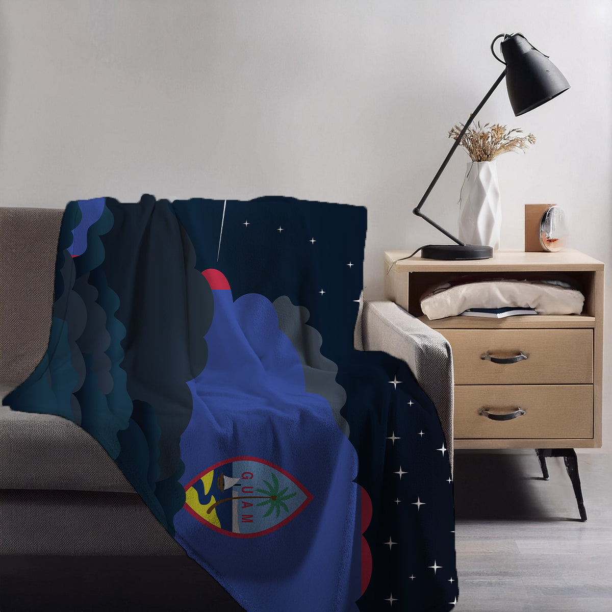 Guam Night Clouds Blankets & Throws | Premium Soft Blankets | City Posters Plus