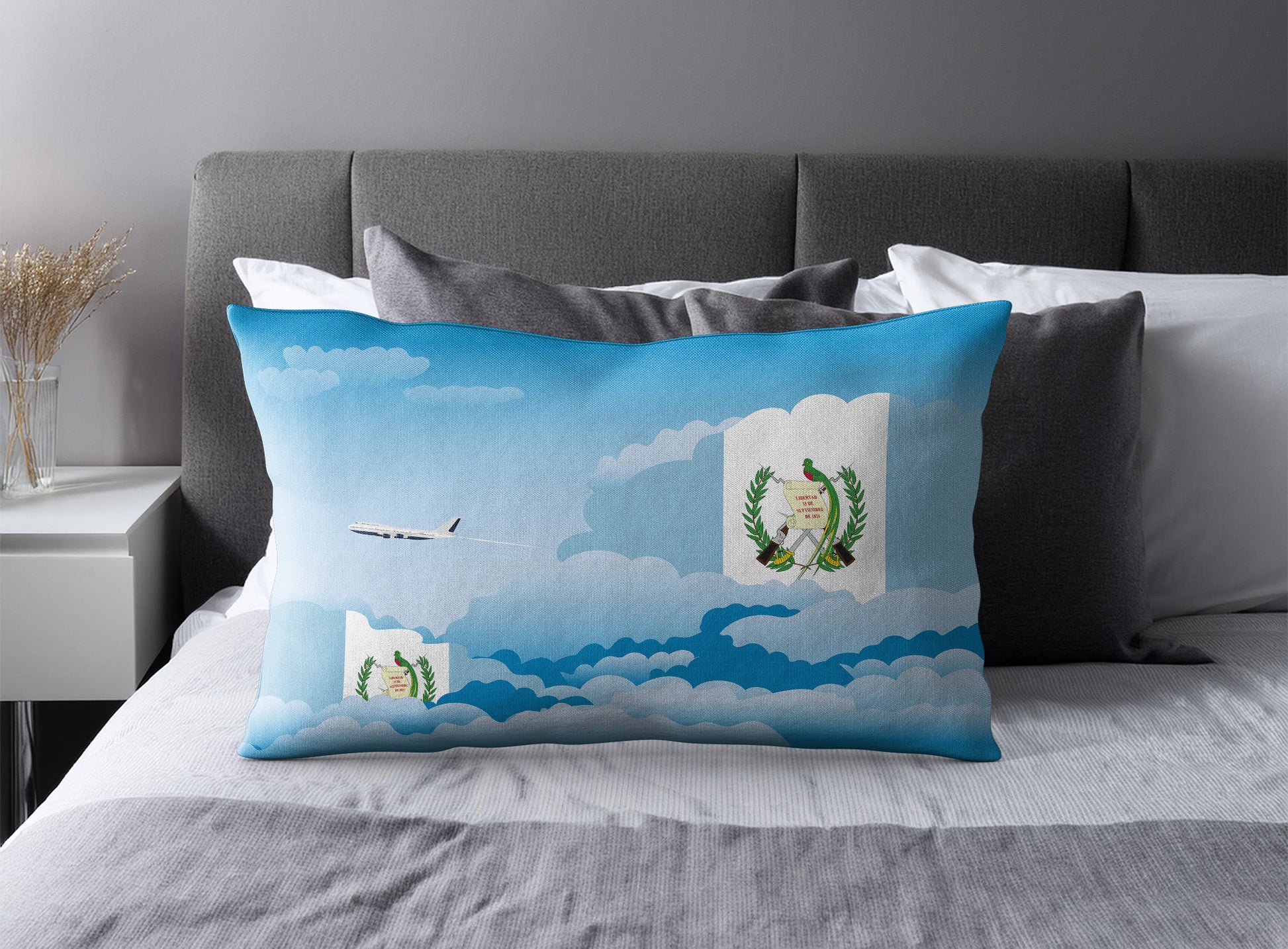 Guatemala Day Clouds Pillow Case and Pillow Throw
