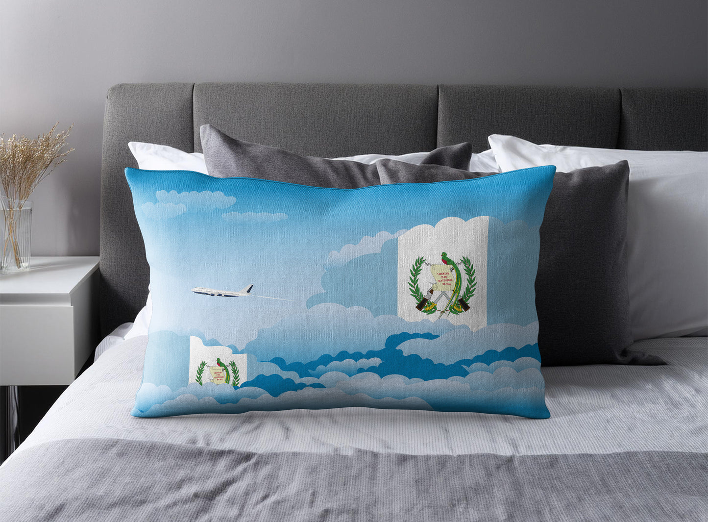 Guatemala World Airplane Day Clouds Square & Rectangle Pillow Cases | Aviation Decorative Pillow Covers