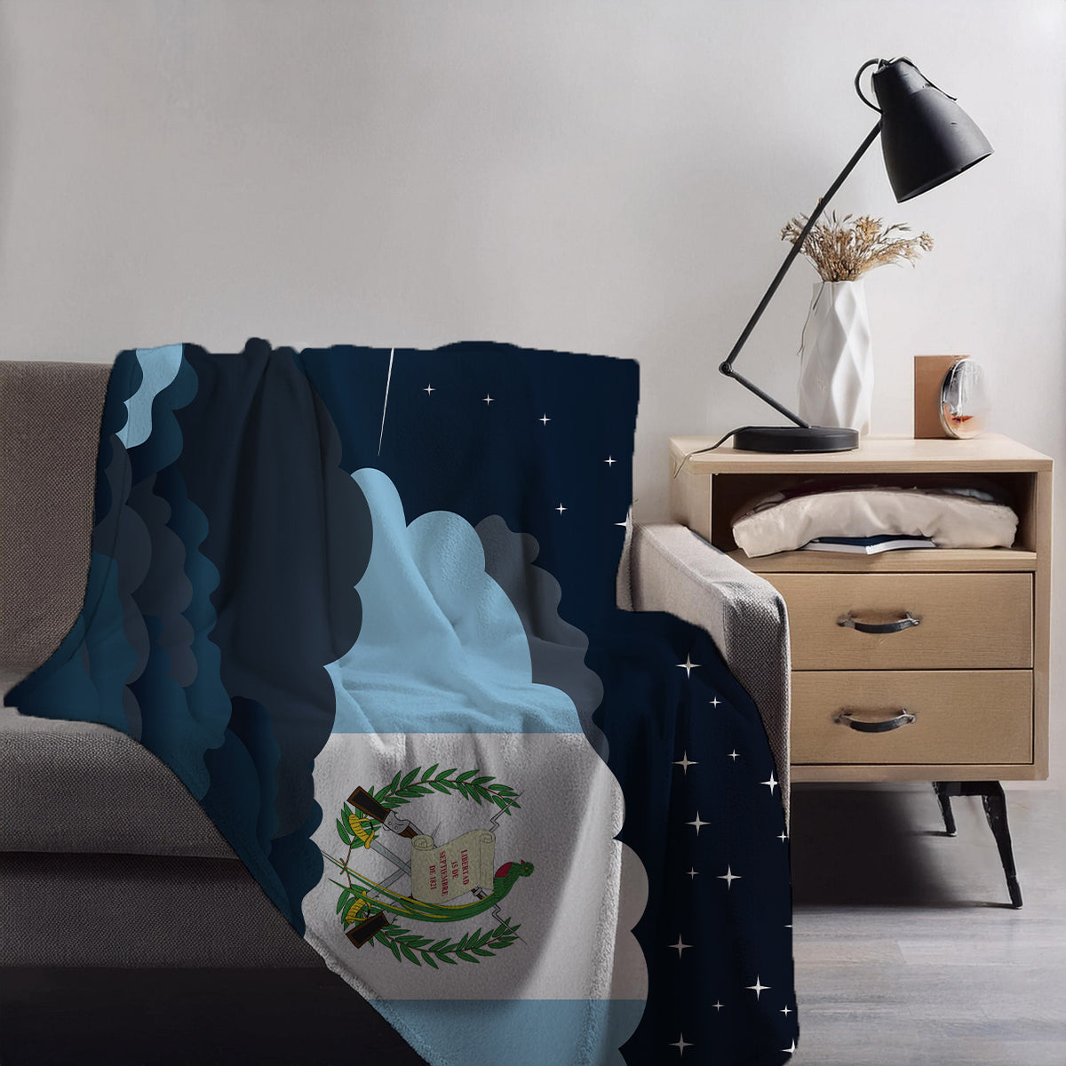 Guatemala Night Clouds Blankets & Throws | Premium Soft Blankets | City Posters Plus